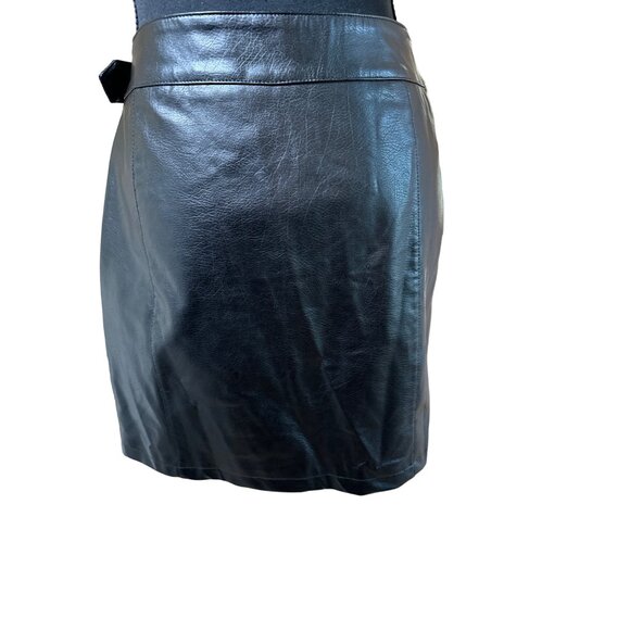 NWT Windsor Faux Black Leather Mini Skirt Zippers Goth Biker Chic Dark Women S - Picture 4 of 8